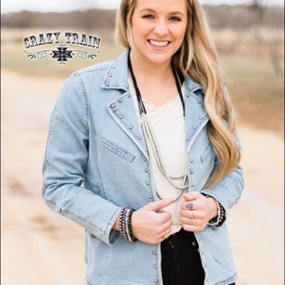 Crazy Train denim jacket - Picture 2 of 3